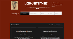 Desktop Screenshot of lionquestfitness.com