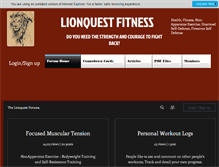 Tablet Screenshot of lionquestfitness.com